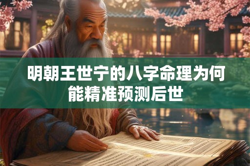 明朝王世宁的八字命理为何能精准预测后世