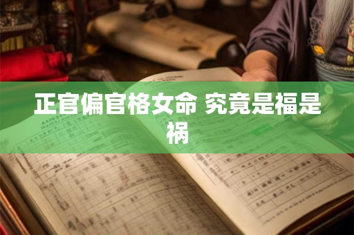 正官偏官格女命 究竟是福是祸