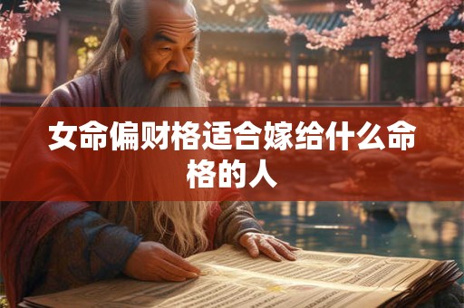 女命偏财格适合嫁给什么命格的人