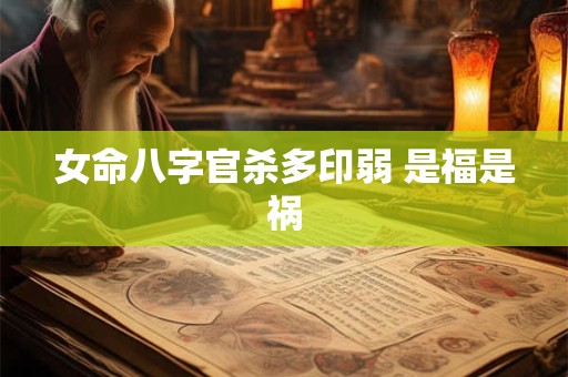 女命八字官杀多印弱 是福是祸