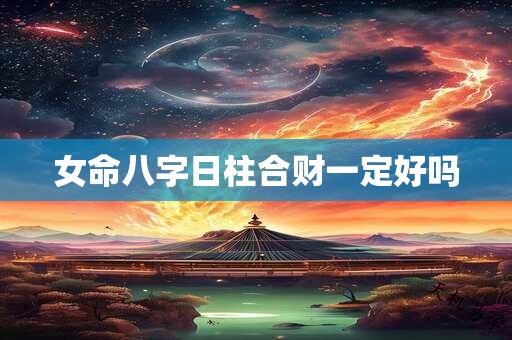 女命八字日柱合财一定好吗