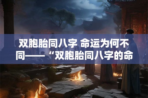 双胞胎同八字 命运为何不同——“双胞胎同八字的命例集2”中的不解之谜