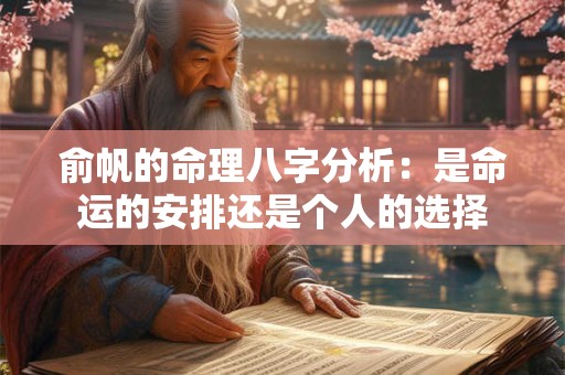 俞帆的命理八字分析：是命运的安排还是个人的选择