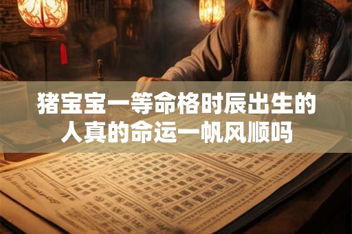猪宝宝一等命格时辰出生的人真的命运一帆风顺吗