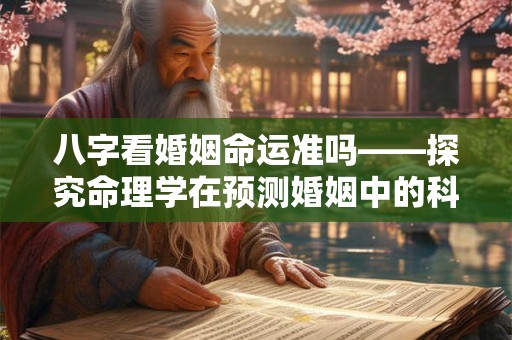 八字看婚姻命运准吗——探究命理学在预测婚姻中的科学性