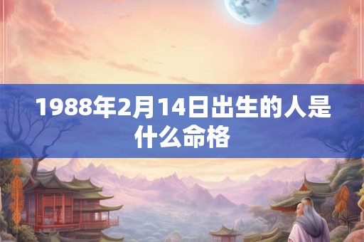1988年2月14日出生的人是什么命格