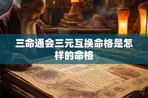 三命通会三元互换命格是怎样的命格 三命通会三元互换命格是怎样的命格