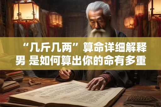 “几斤几两”算命详细解释男 是如何算出你的命有多重