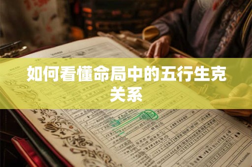 如何看懂命局中的五行生克关系