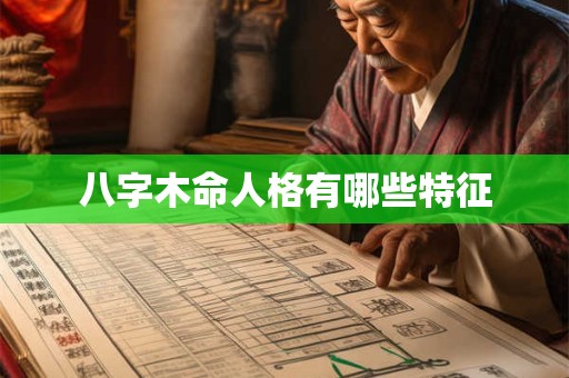 八字木命人格有哪些特征