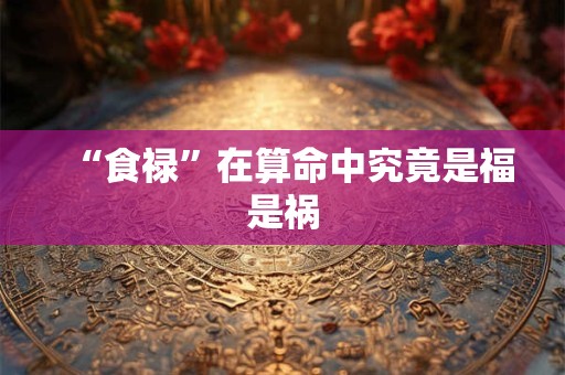 “食禄”在算命中究竟是福是祸