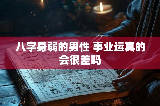 八字身弱的男性 事业运真的会很差吗
