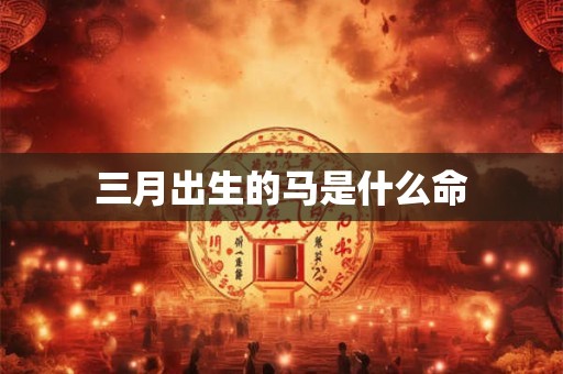 三月出生的马是什么命 三月出生的马是什么命