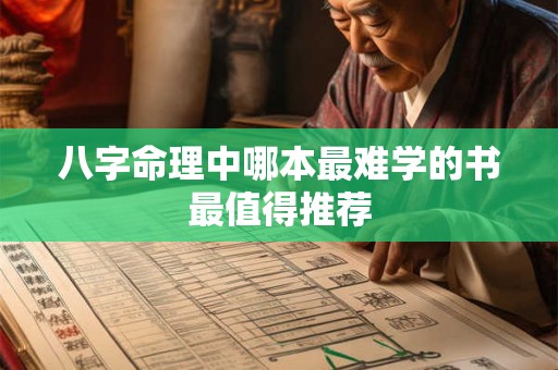 八字命理中哪本最难学的书最值得推荐