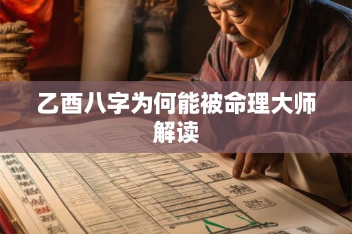 乙酉八字为何能被命理大师解读