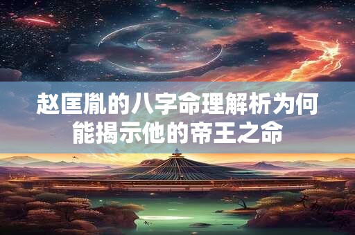 赵匡胤的八字命理解析为何能揭示他的帝王之命