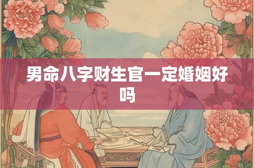 男命八字财生官一定婚姻好吗