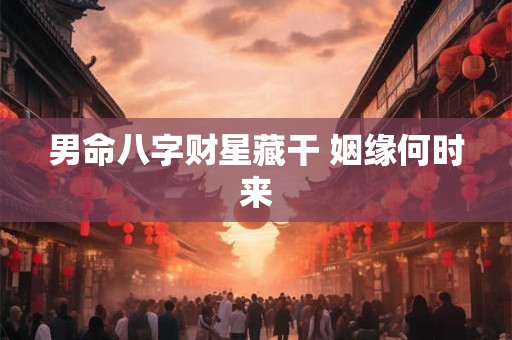 男命八字财星藏干 姻缘何时来