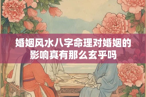 婚姻风水八字命理对婚姻的影响真有那么玄乎吗