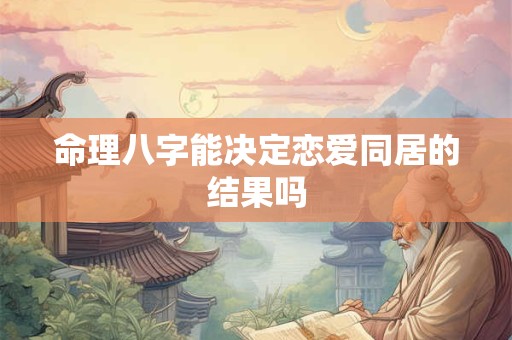 命理八字能决定恋爱同居的结果吗