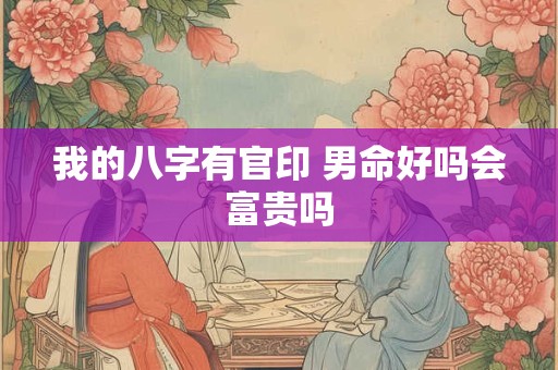 我的八字有官印 男命好吗会富贵吗 我的八字有官印 男命好吗会富贵吗