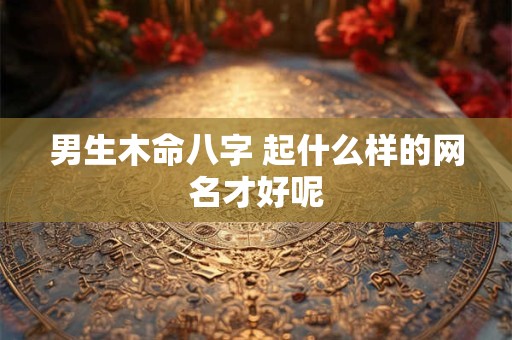 男生木命八字 起什么样的网名才好呢