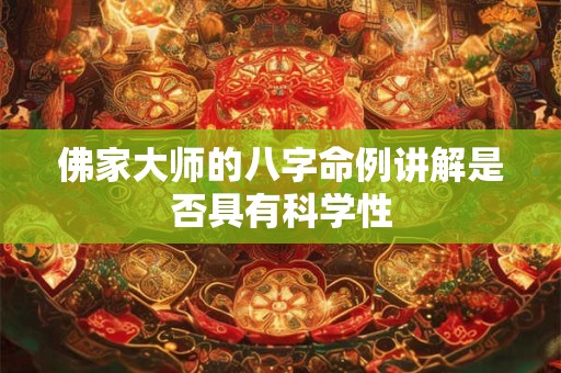 佛家大师的八字命例讲解是否具有科学性
