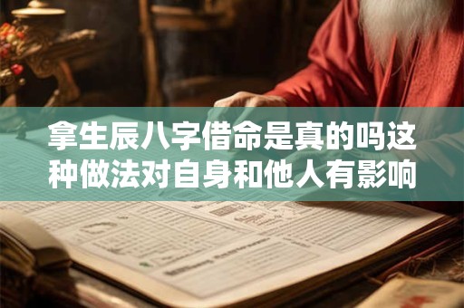 拿生辰八字借命是真的吗这种做法对自身和他人有影响吗
