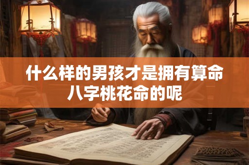什么样的男孩才是拥有算命八字桃花命的呢