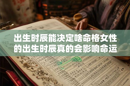 出生时辰能决定啥命格女性的出生时辰真的会影响命运吗