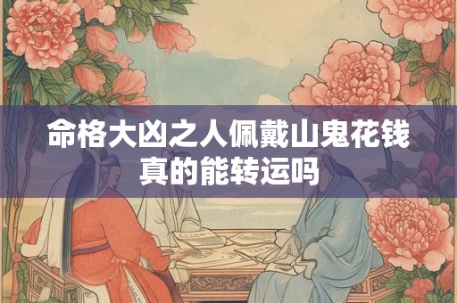 命格大凶之人佩戴山鬼花钱真的能转运吗