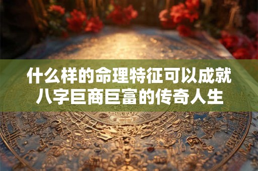 什么样的命理特征可以成就八字巨商巨富的传奇人生 什么样的命理特征可以成就八字巨商巨富的传奇人生