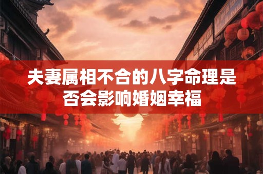 夫妻属相不合的八字命理是否会影响婚姻幸福