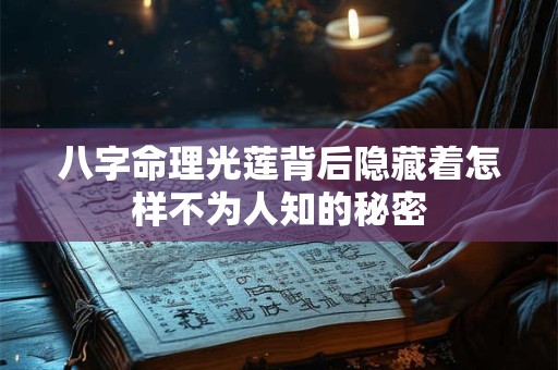 八字命理光莲背后隐藏着怎样不为人知的秘密