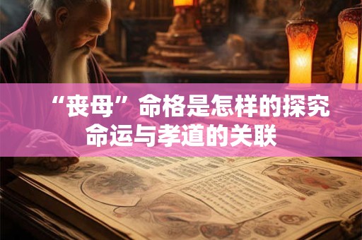 “丧母”命格是怎样的探究命运与孝道的关联