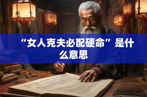 “女人克夫必配硬命”是什么意思