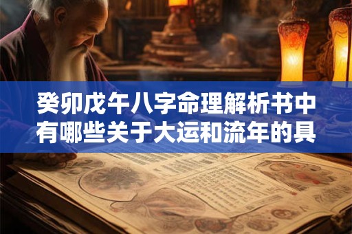 癸卯戊午八字命理解析书中有哪些关于大运和流年的具体阐释