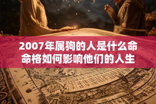 2007年属狗的人是什么命命格如何影响他们的人生