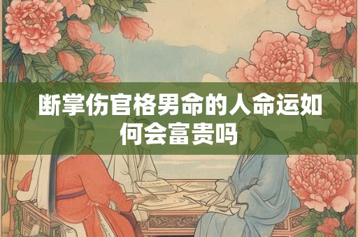 断掌伤官格男命的人命运如何会富贵吗