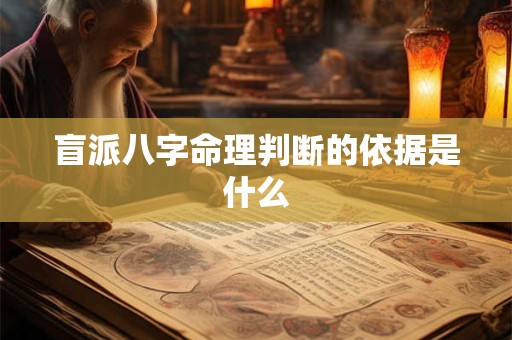 盲派八字命理判断的依据是什么 盲派八字命理判断的依据是什么