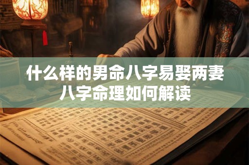 什么样的男命八字易娶两妻八字命理如何解读