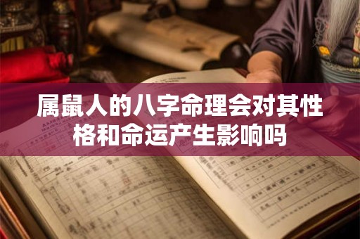 属鼠人的八字命理会对其性格和命运产生影响吗