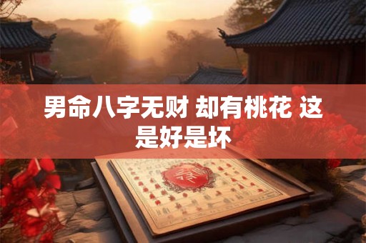 男命八字无财 却有桃花 这是好是坏