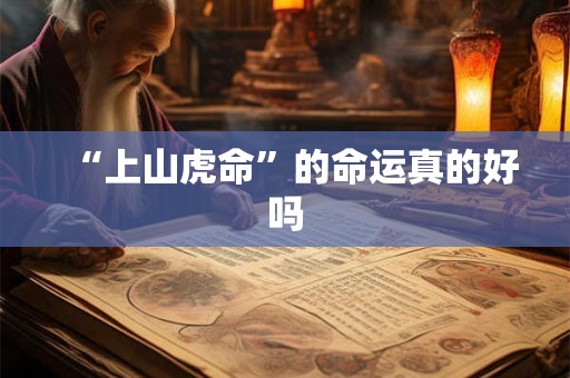 “上山虎命”的命运真的好吗
