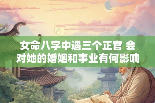 女命八字中遇三个正官 会对她的婚姻和事业有何影响