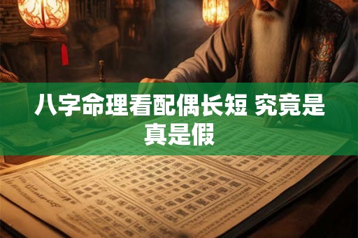 八字命理看配偶长短 究竟是真是假