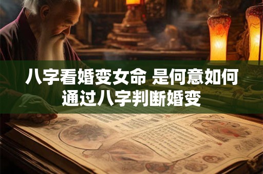 八字看婚变女命 是何意如何通过八字判断婚变