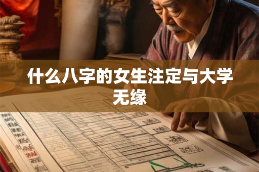 什么八字的女生注定与大学无缘