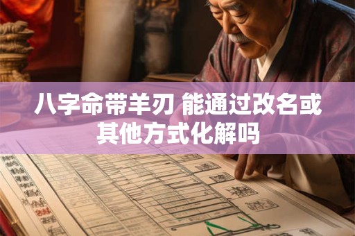 八字命带羊刃 能通过改名或其他方式化解吗