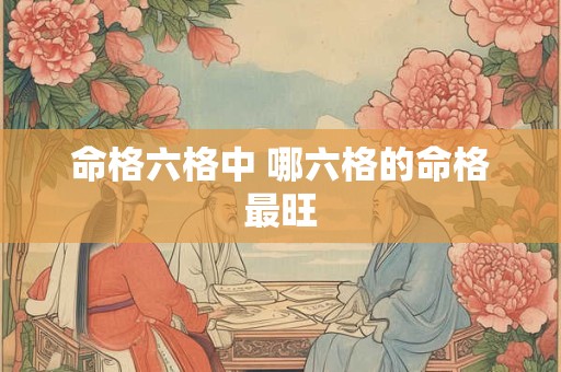命格六格中 哪六格的命格最旺